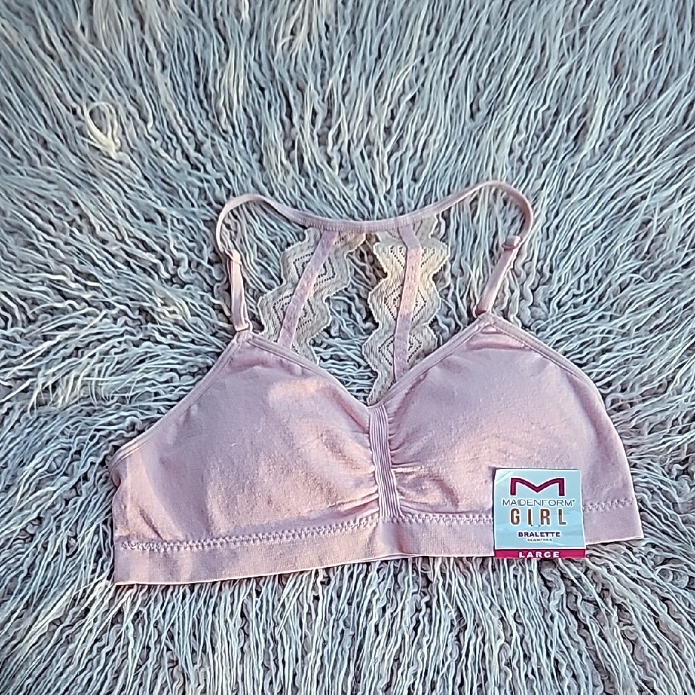 Maidenform Pink Lace Racerback Bra
